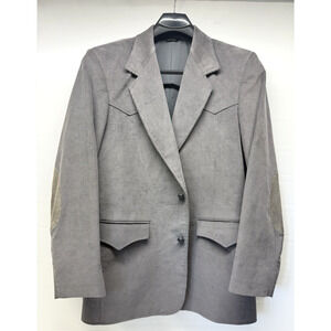 Vintage PIONEER WEAR Men's 40 L Grey Corduroy Western Sport Coat #12404